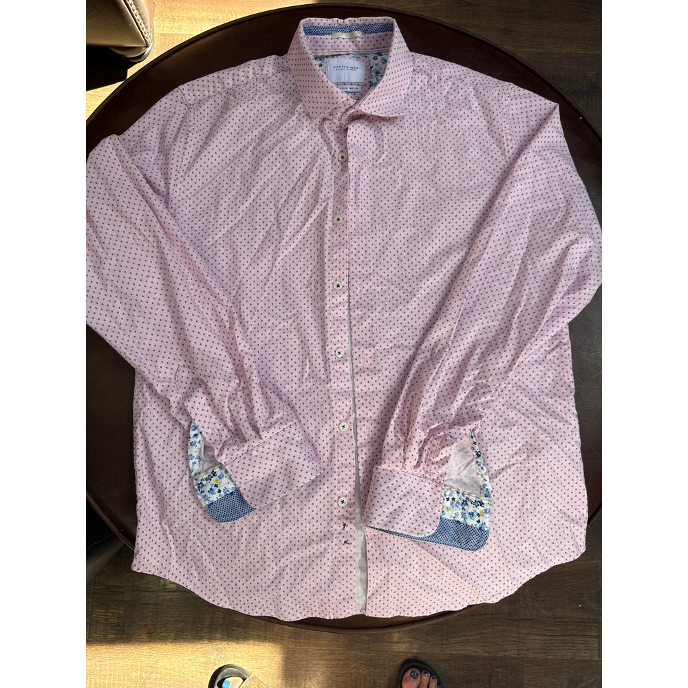 Cactus Man MEDIUM MEN’s SHIRT DENIM & FLOWER BRAND in Pink - Picture 1 of 6